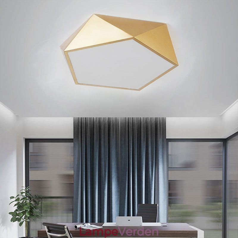 Guld geometrisk indbygnings akryl loftslampe