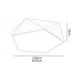 Guld geometrisk indbygnings akryl loftslampe