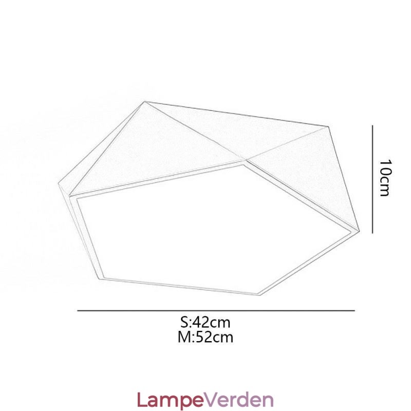 Guld geometrisk indbygnings akryl loftslampe