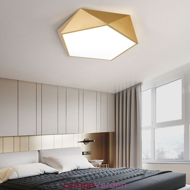Guld geometrisk indbygnings akryl loftslampe