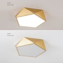 Guld geometrisk indbygnings akryl loftslampe