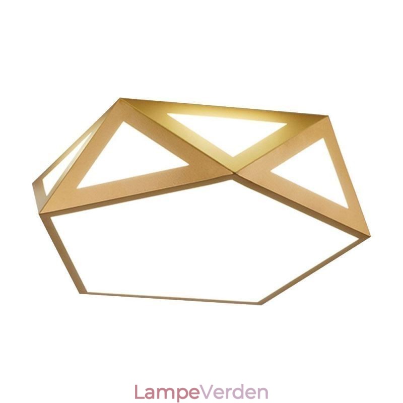 Guld geometrisk indbygnings akryl loftslampe