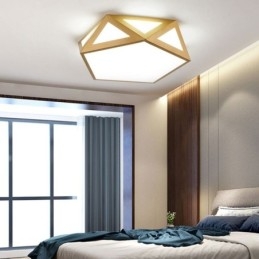 Guld geometrisk indbygnings akryl loftslampe