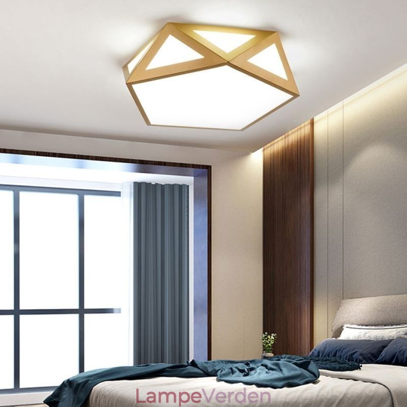 Guld geometrisk indbygnings akryl loftslampe