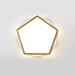Guld geometrisk indbygnings akryl loftslampe