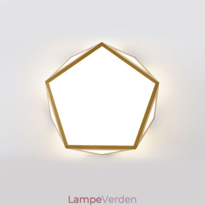 Guld geometrisk indbygnings akryl loftslampe