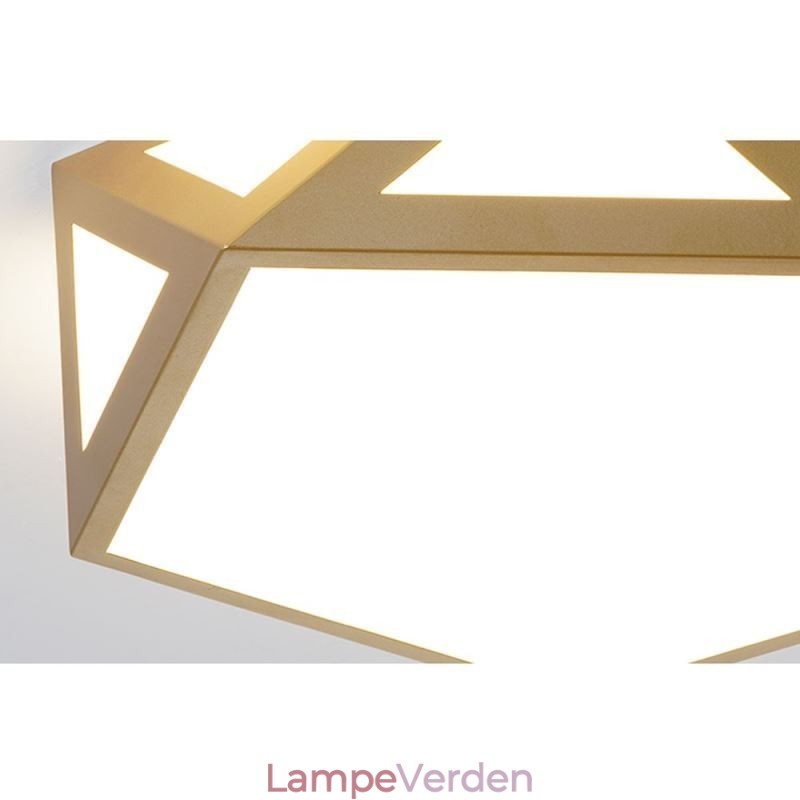 Guld geometrisk indbygnings akryl loftslampe