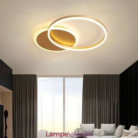 Moderne Flush Mount Rund Guld Loftslampe Moderne Flush Mount Rund Guld Loftslampe