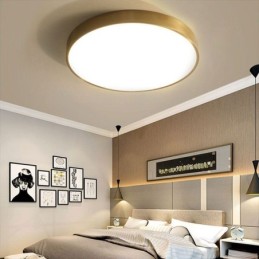 Rund Flush Mount Modern gylden akryl loftslampe