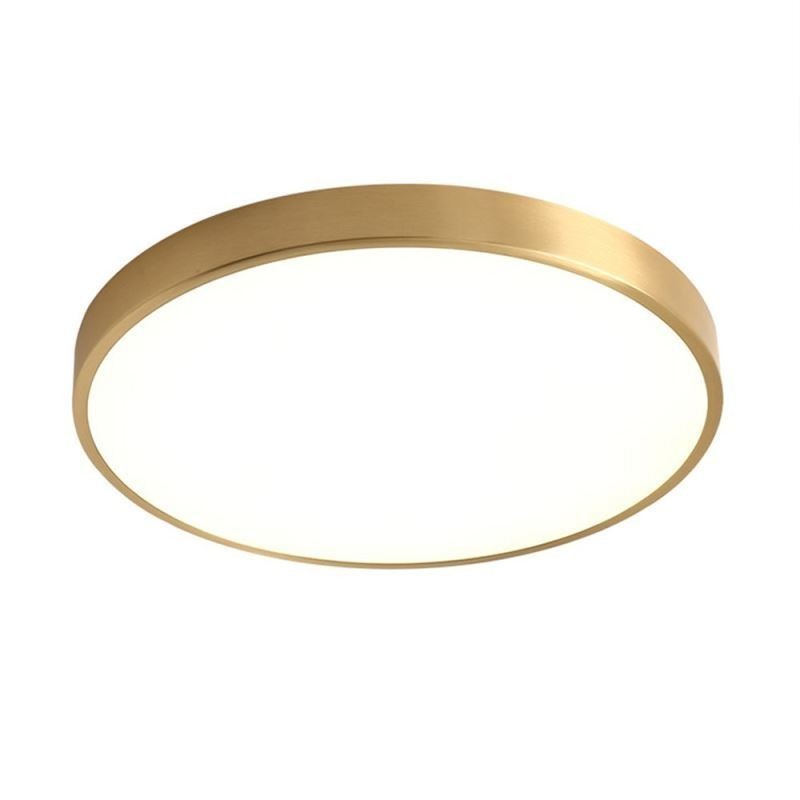 Rund Flush Mount Modern gylden akryl loftslampe
