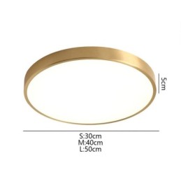 Rund Flush Mount Modern gylden akryl loftslampe