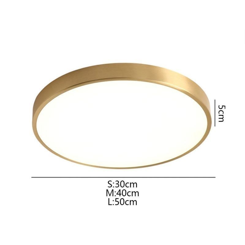 Rund Flush Mount Modern gylden akryl loftslampe
