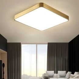 Flush Mount Minimalistisk Akryl Firkantet Guld Loftslampe