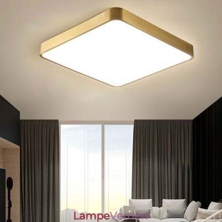 Flush Mount Minimalistisk Akryl Firkantet Guld Loftslampe Flush Mount Minimalistisk Akryl Firkantet Guld Loftslampe