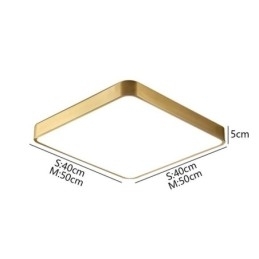Flush Mount Minimalistisk Akryl Firkantet Guld Loftslampe