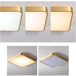 Flush Mount Minimalistisk Akryl Firkantet Guld Loftslampe