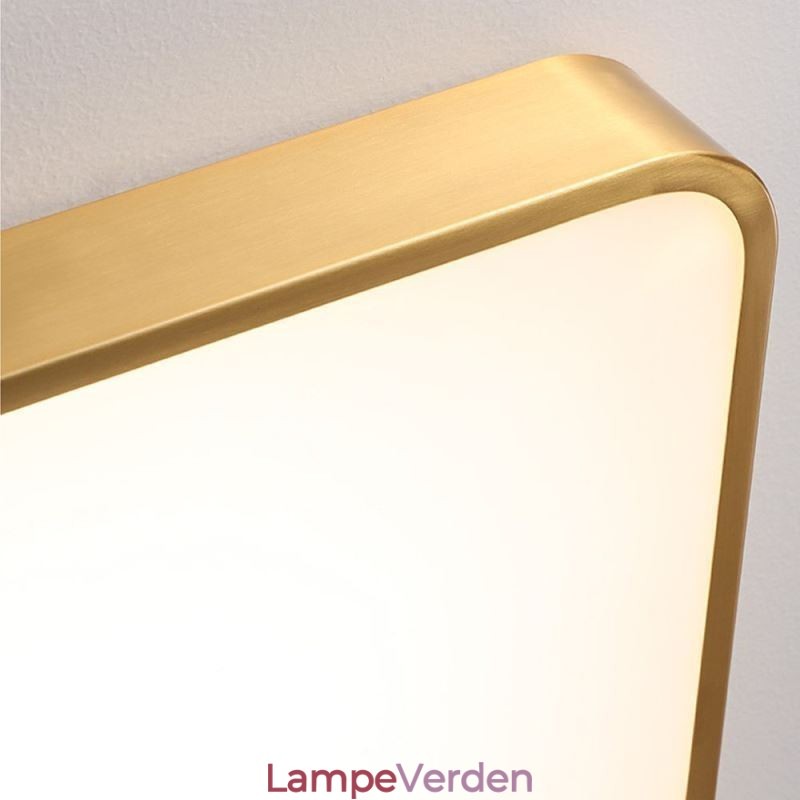 Flush Mount Minimalistisk Akryl Firkantet Guld Loftslampe