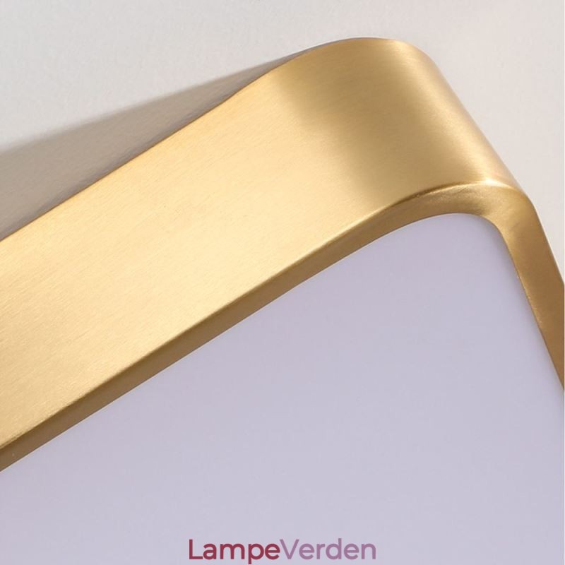 Flush Mount Minimalistisk Akryl Firkantet Guld Loftslampe