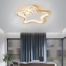 Creative Star Flush Mount Golden Star Loftslampe