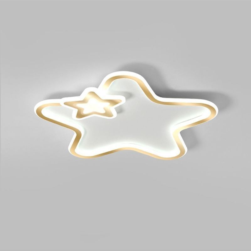 Creative Star Flush Mount Golden Star Loftslampe