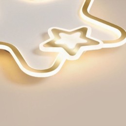 Creative Star Flush Mount Golden Star Loftslampe