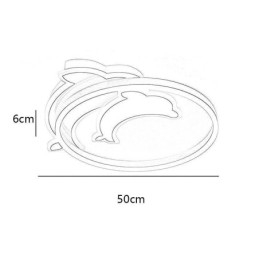 Guld Dolphin Flush Mount Loftslampe