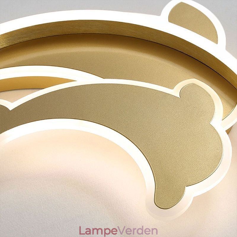 Guld Dolphin Flush Mount Loftslampe
