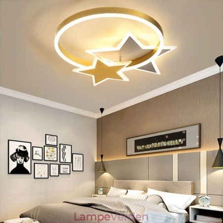 Star Flush Mount Loftslampe Akryl Double Stars lysarmatur Star Flush Mount Loftslampe Akryl Double Stars lysarmatur