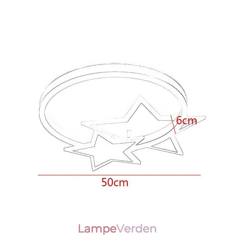 Star Flush Mount Loftslampe Akryl Double Stars lysarmatur