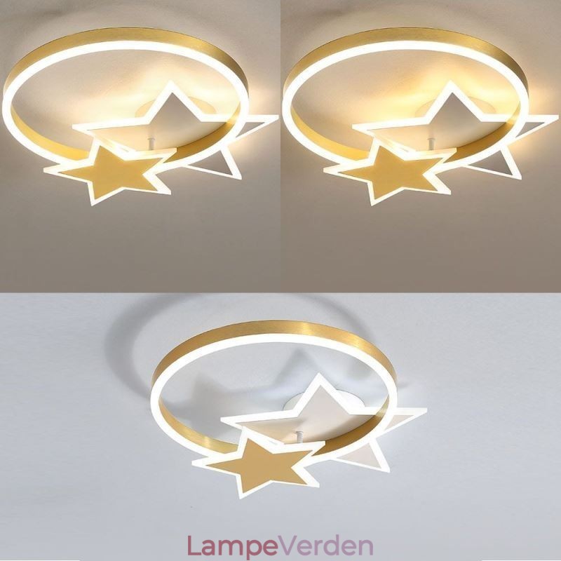 Star Flush Mount Loftslampe Akryl Double Stars lysarmatur
