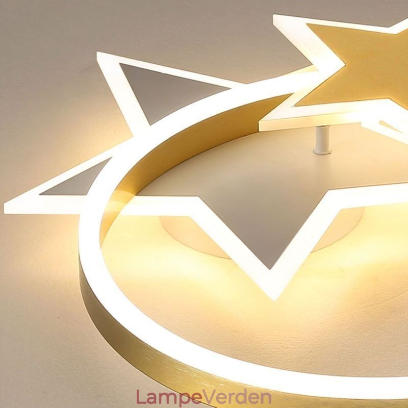 Star Flush Mount Loftslampe Akryl Double Stars lysarmatur
