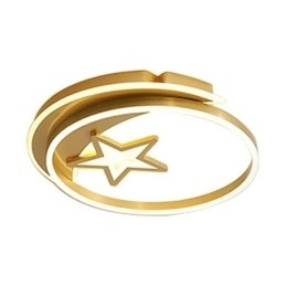 Moon Star Flush Mount Loftslampe Guld Akryl lysarmatur