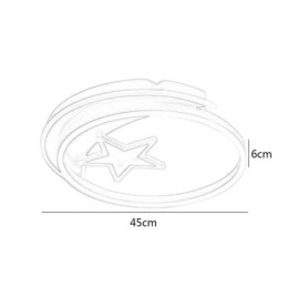 Moon Star Flush Mount Loftslampe Guld Akryl lysarmatur