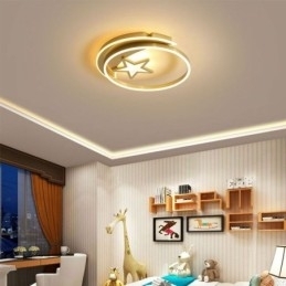 Moon Star Flush Mount Loftslampe Guld Akryl lysarmatur