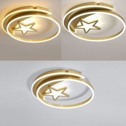 Moon Star Flush Mount Loftslampe Guld Akryl lysarmatur