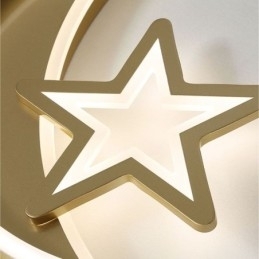 Moon Star Flush Mount Loftslampe Guld Akryl lysarmatur