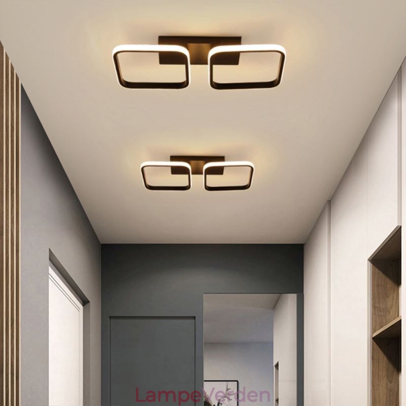 Moderne Minimalistisk Flush Mount akryl firkantet ramme loftslampe