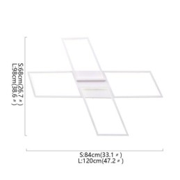 X Shaped Flush Mount Minimalistisk akryl loftslampe