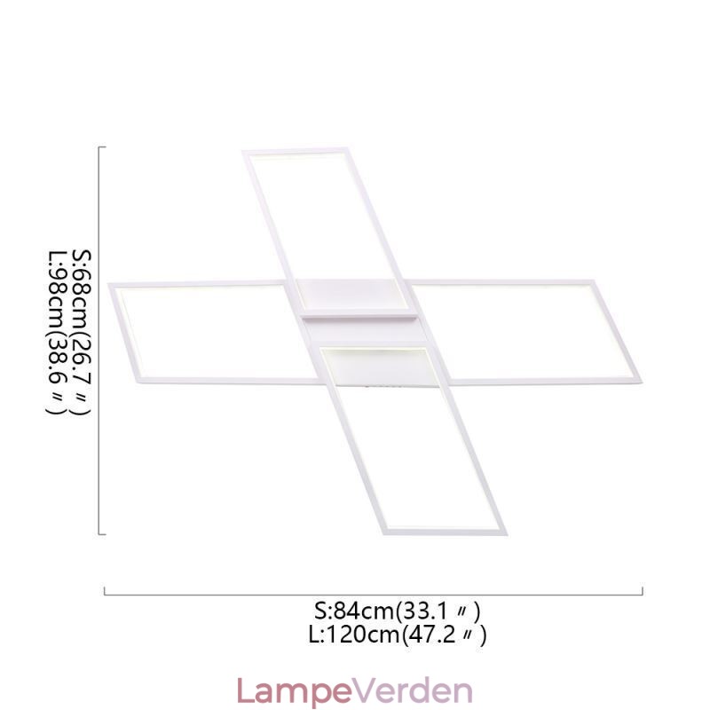 X Shaped Flush Mount Minimalistisk akryl loftslampe