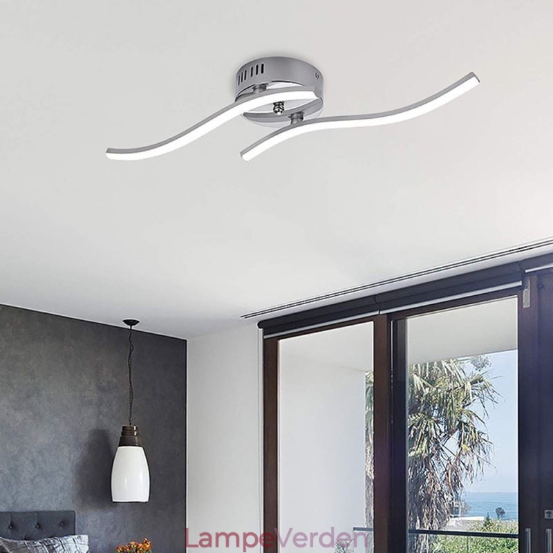Moderne, flush Mount akryl bølgeformet loftslampe
