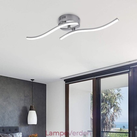 Moderne, flush Mount akryl bølgeformet loftslampe Moderne, flush Mount akryl bølgeformet loftslampe