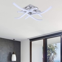 Moderne enkel flush Mount akryl 4 lys bølgeformet loftslampe