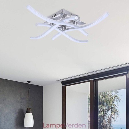 Moderne enkel flush Mount akryl 4 lys bølgeformet loftslampe Moderne enkel flush Mount akryl 4 lys bølgeformet loftslampe