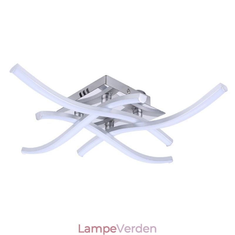 Moderne enkel flush Mount akryl 4 lys bølgeformet loftslampe