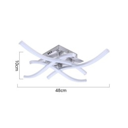 Moderne enkel flush Mount akryl 4 lys bølgeformet loftslampe