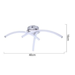 Enkel Flush Mount bueformet akryl Cross Ceiling Light
