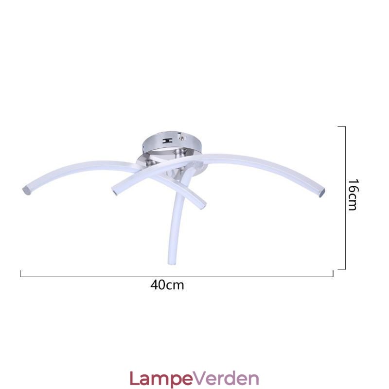 Enkel Flush Mount bueformet akryl Cross Ceiling Light