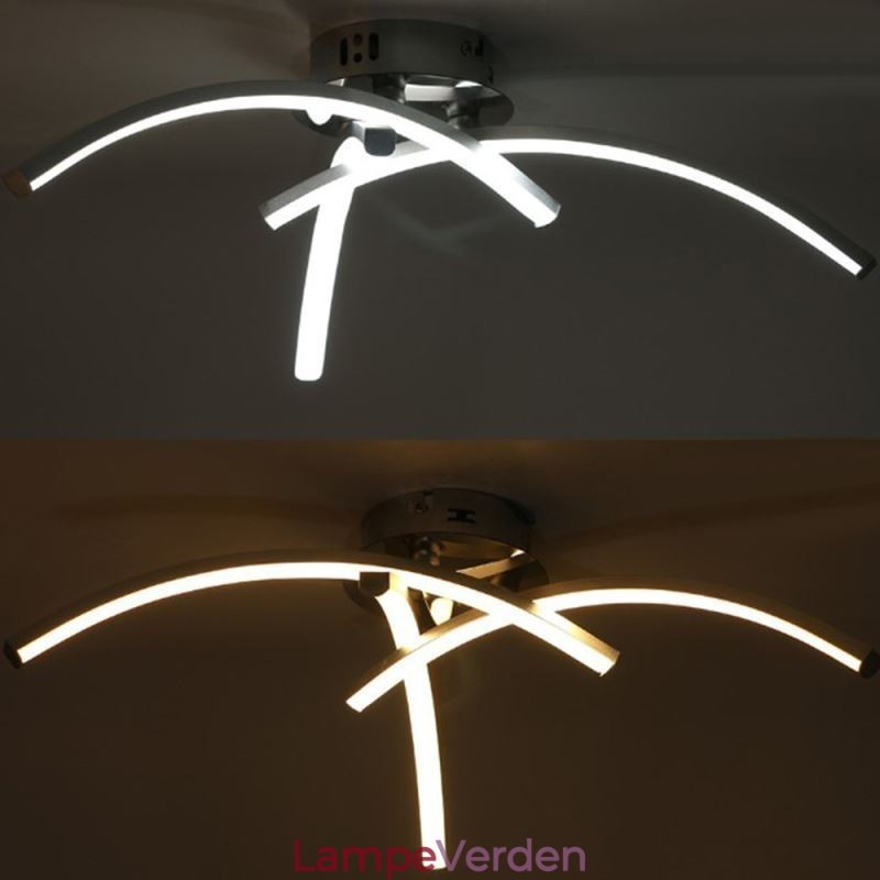 Enkel Flush Mount bueformet akryl Cross Ceiling Light
