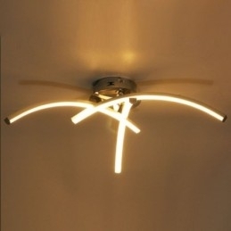 Enkel Flush Mount bueformet akryl Cross Ceiling Light