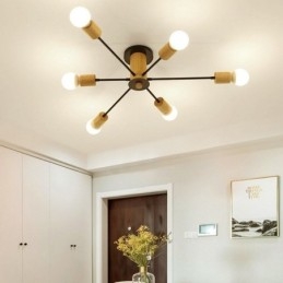 Moderne Magic Beans Flush Mount Wood Branch lysekrone